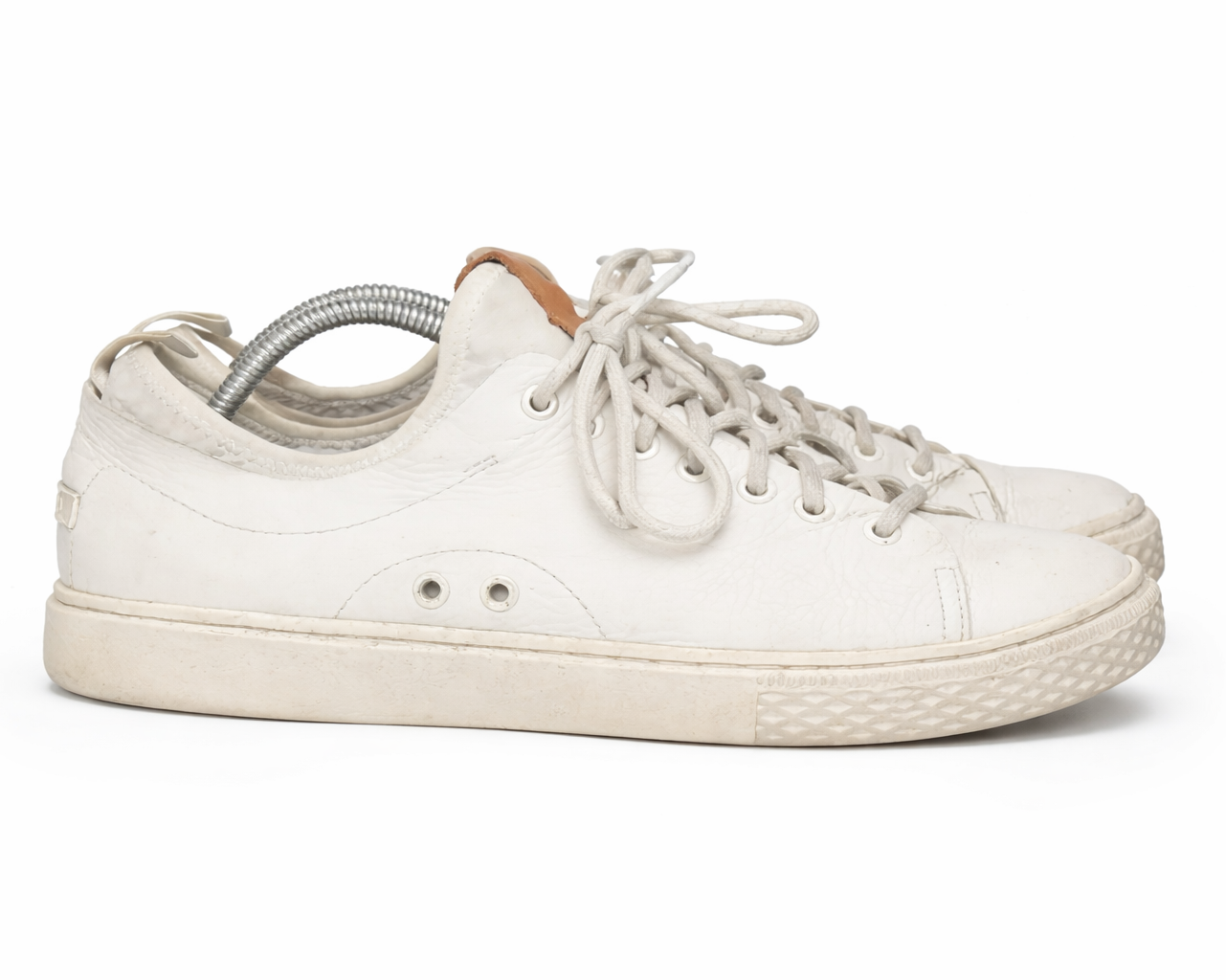 Polo vita lädersneakers – Storlek 43