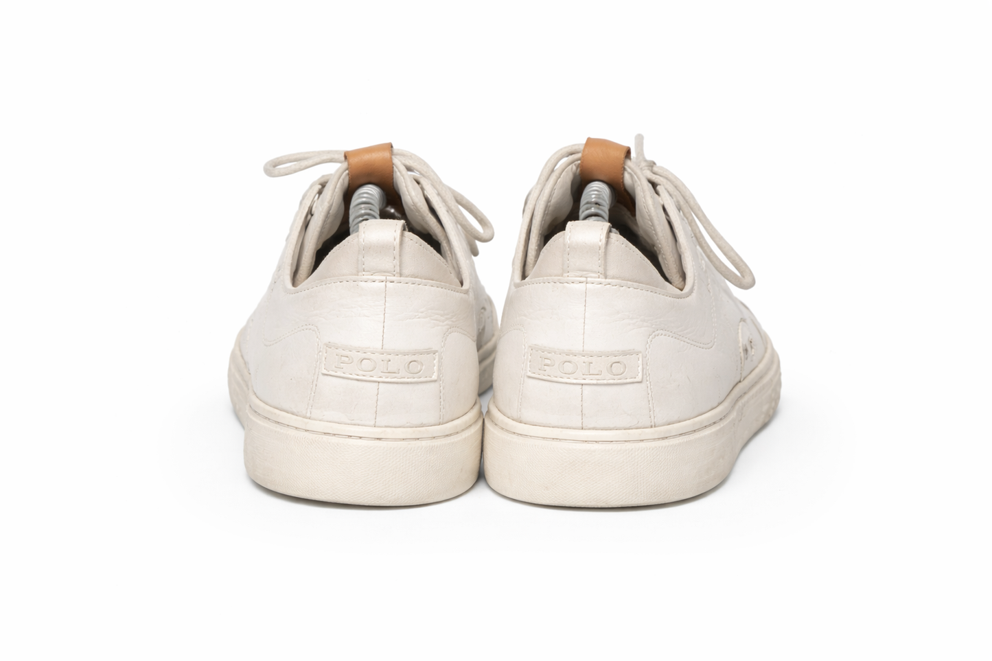 Polo vita lädersneakers – Storlek 43