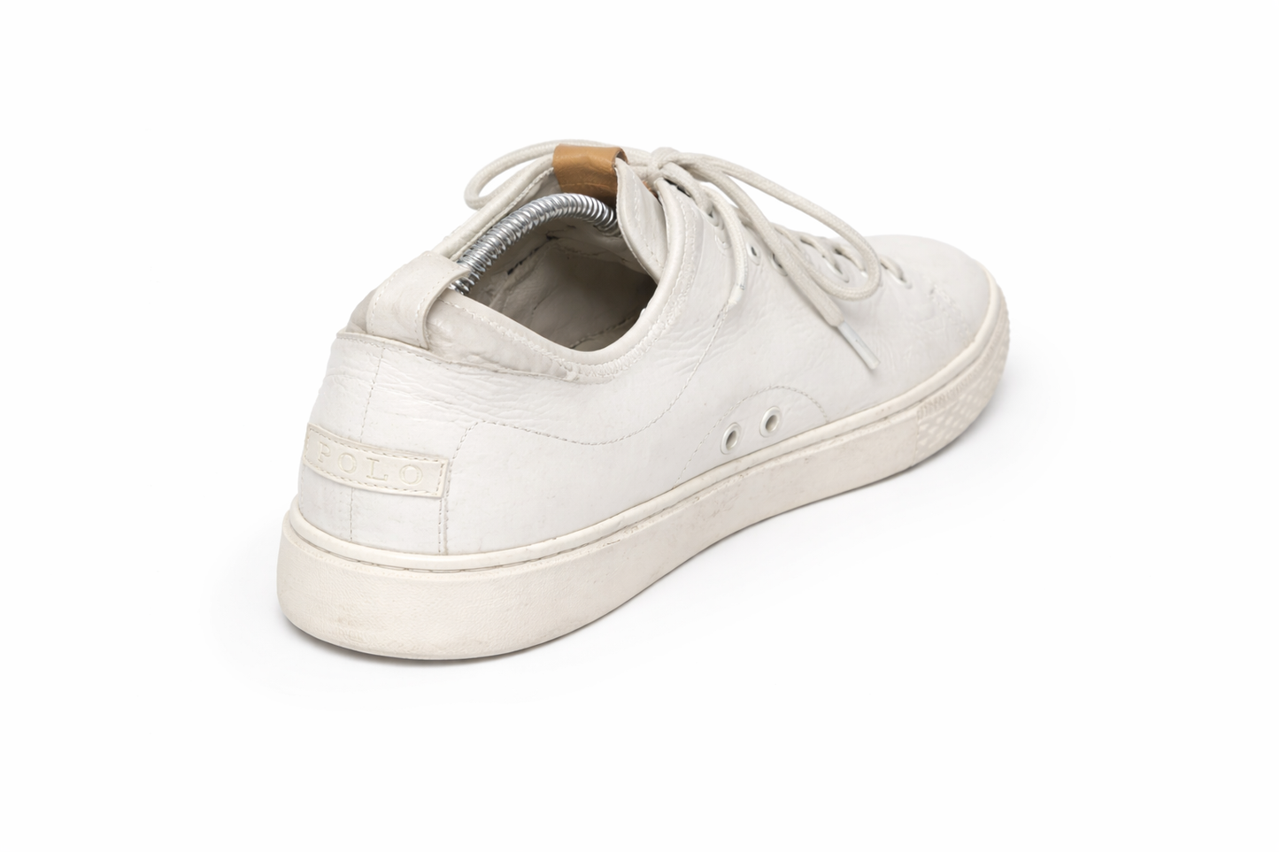 Polo vita lädersneakers – Storlek 43